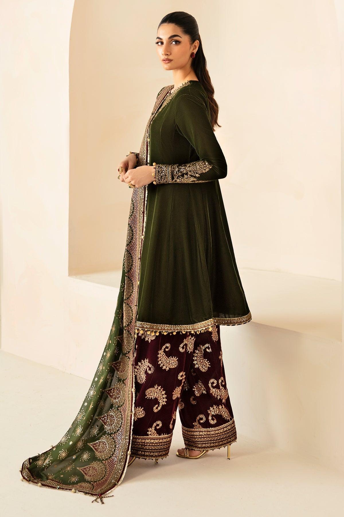 JAZMIN__Embroidered Velvet Formal VF-2029 - House Of Anaya