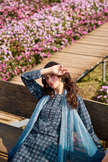 Farasha | Printed Essentials’26 | Blue Reverie