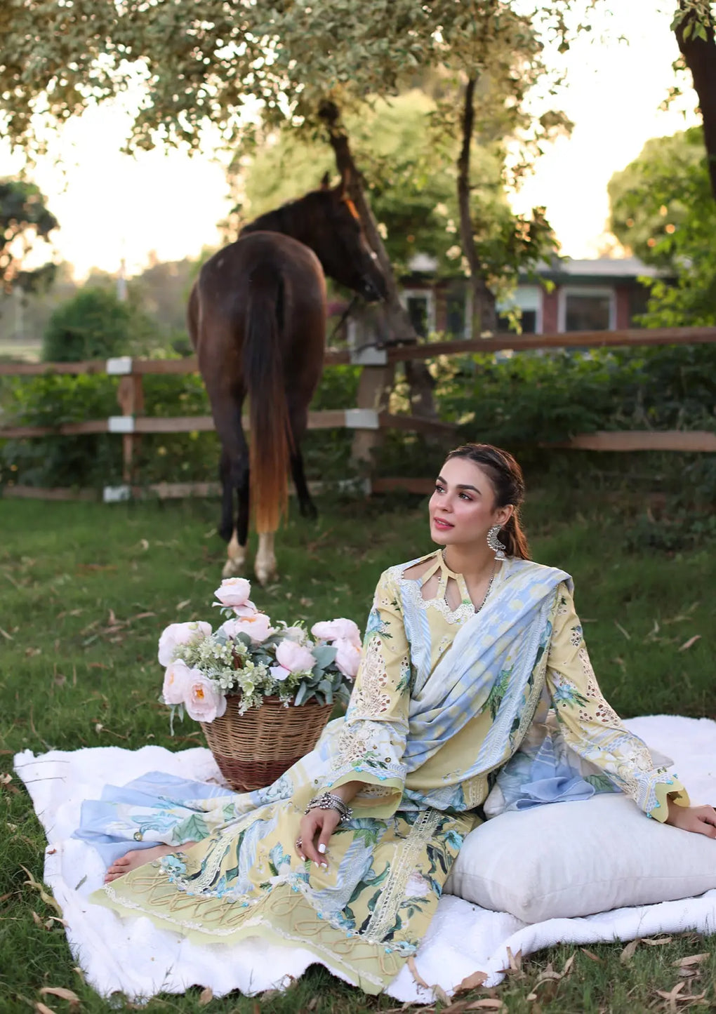 Elaf Premium | Prints Chikankari 24 | 05A CITRUS CRUSH - House Of Anaya