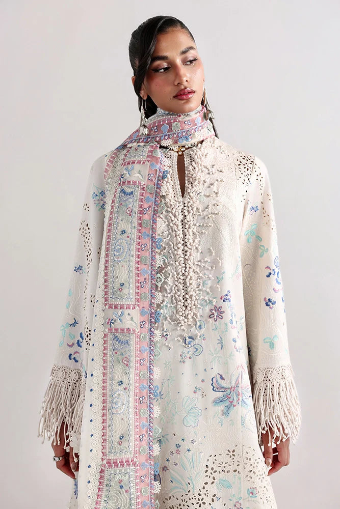 Suffuse Veluna | Off-White Embroidered Lawn Eid Suit