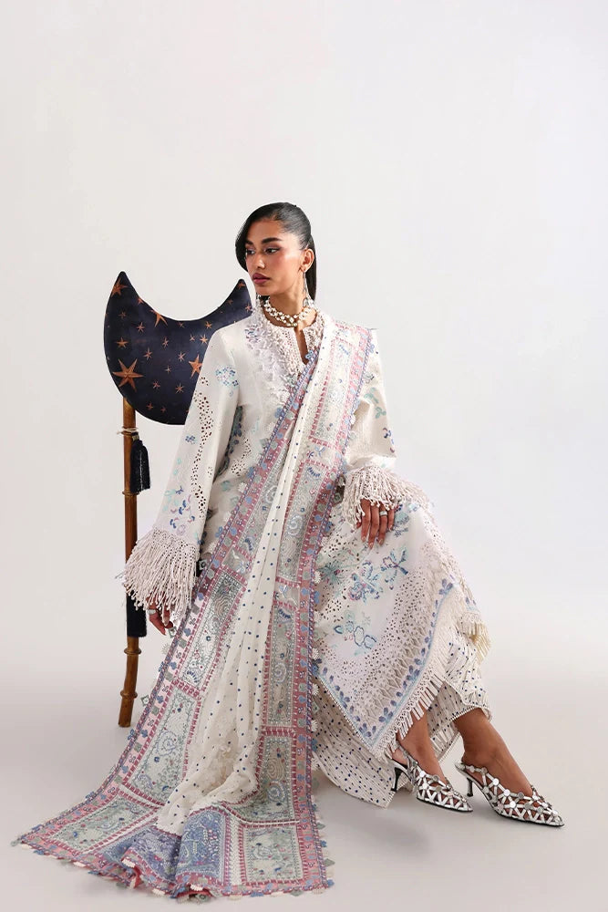 Suffuse Veluna | Off-White Embroidered Lawn Eid Suit
