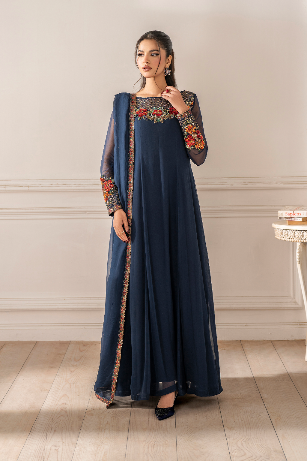 Iznik I Festive Formal I UE-412 Embroidered Chiffon