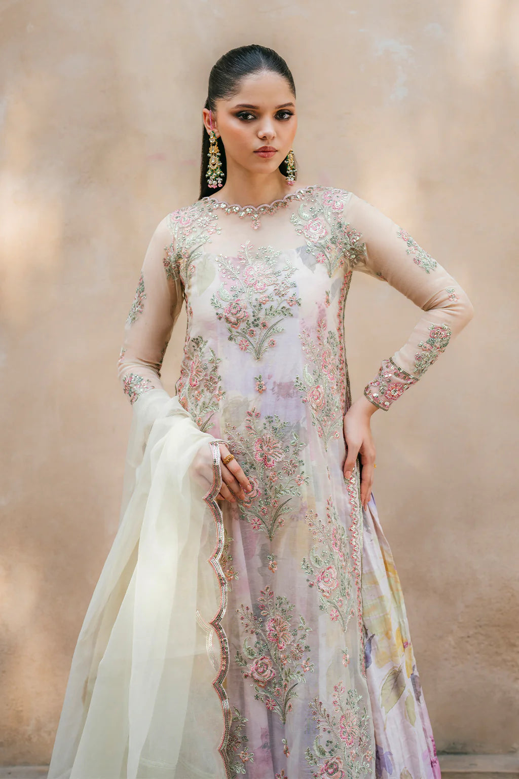 Iznik | Exclusive Formals | UE-320 Printed Raw Silk