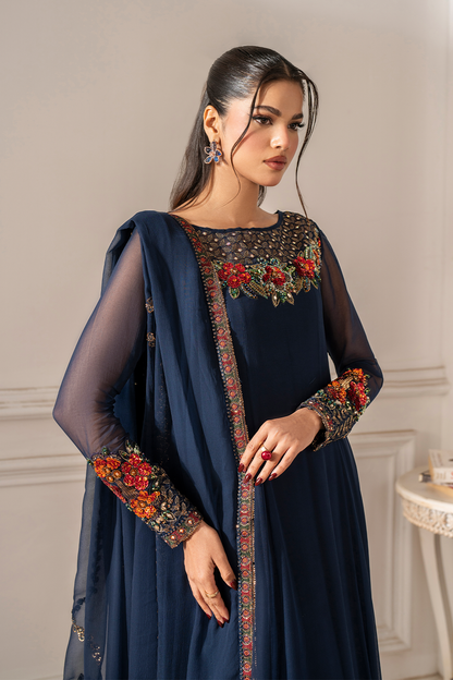 Iznik I Festive Formal I UE-412 Embroidered Chiffon