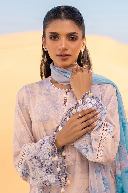 Cross Stitch | Eid Lawn 24 | PEACH - House Of Anaya
