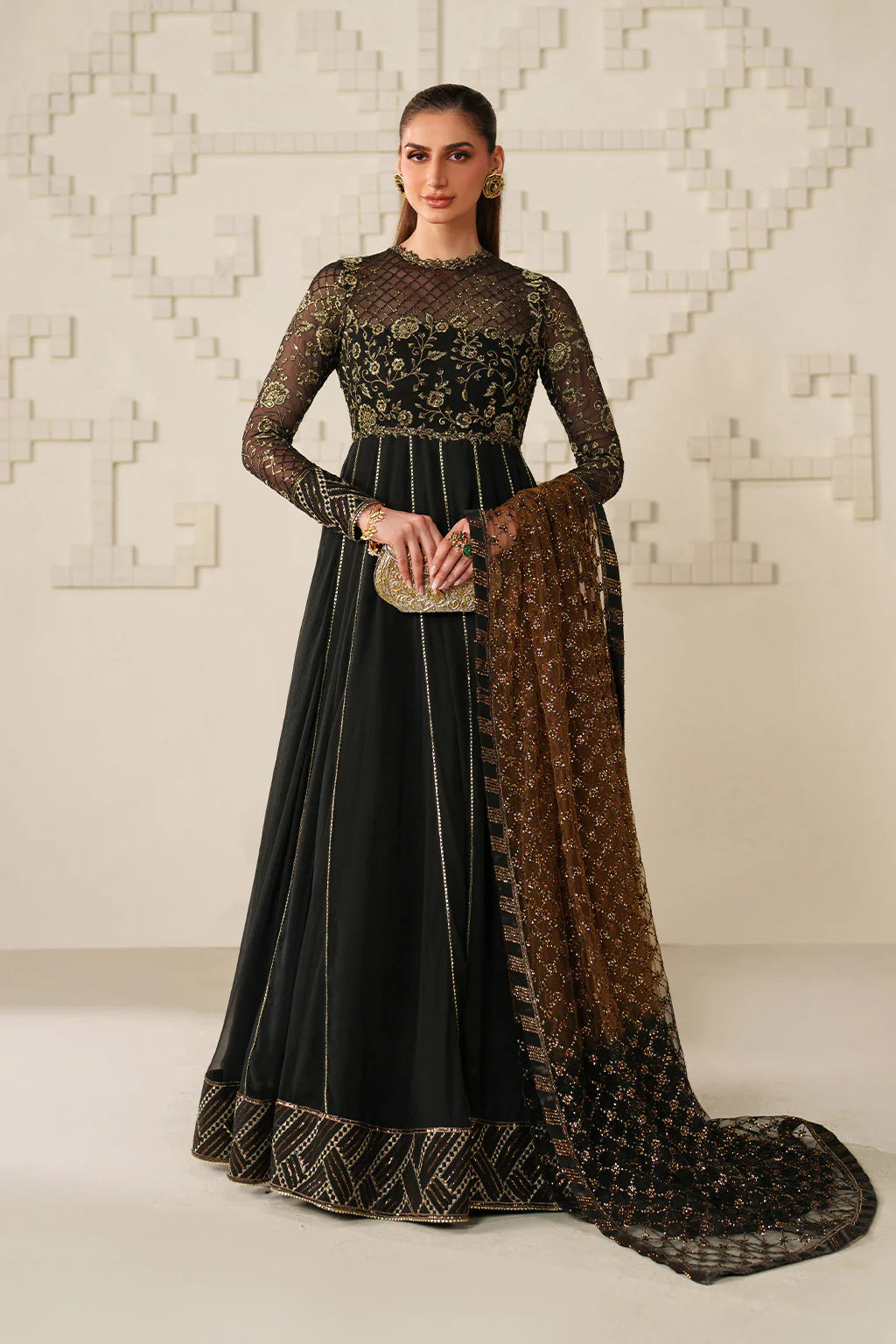 Iznik | Festive Formals | UE-621 Embroidered Chiffon