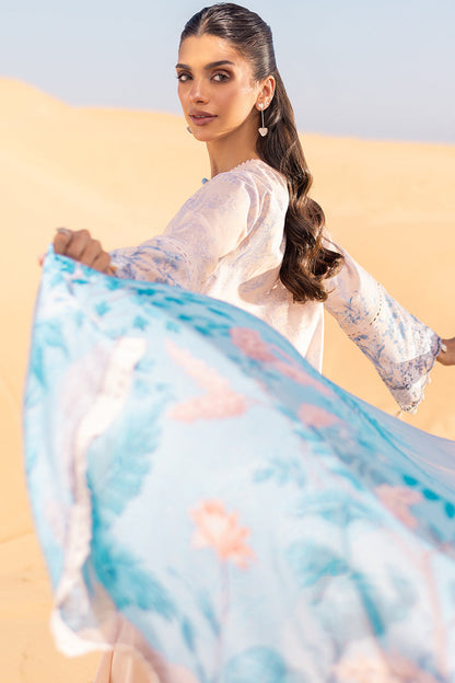 Cross Stitch | Eid Lawn 24 | PEACH - House Of Anaya