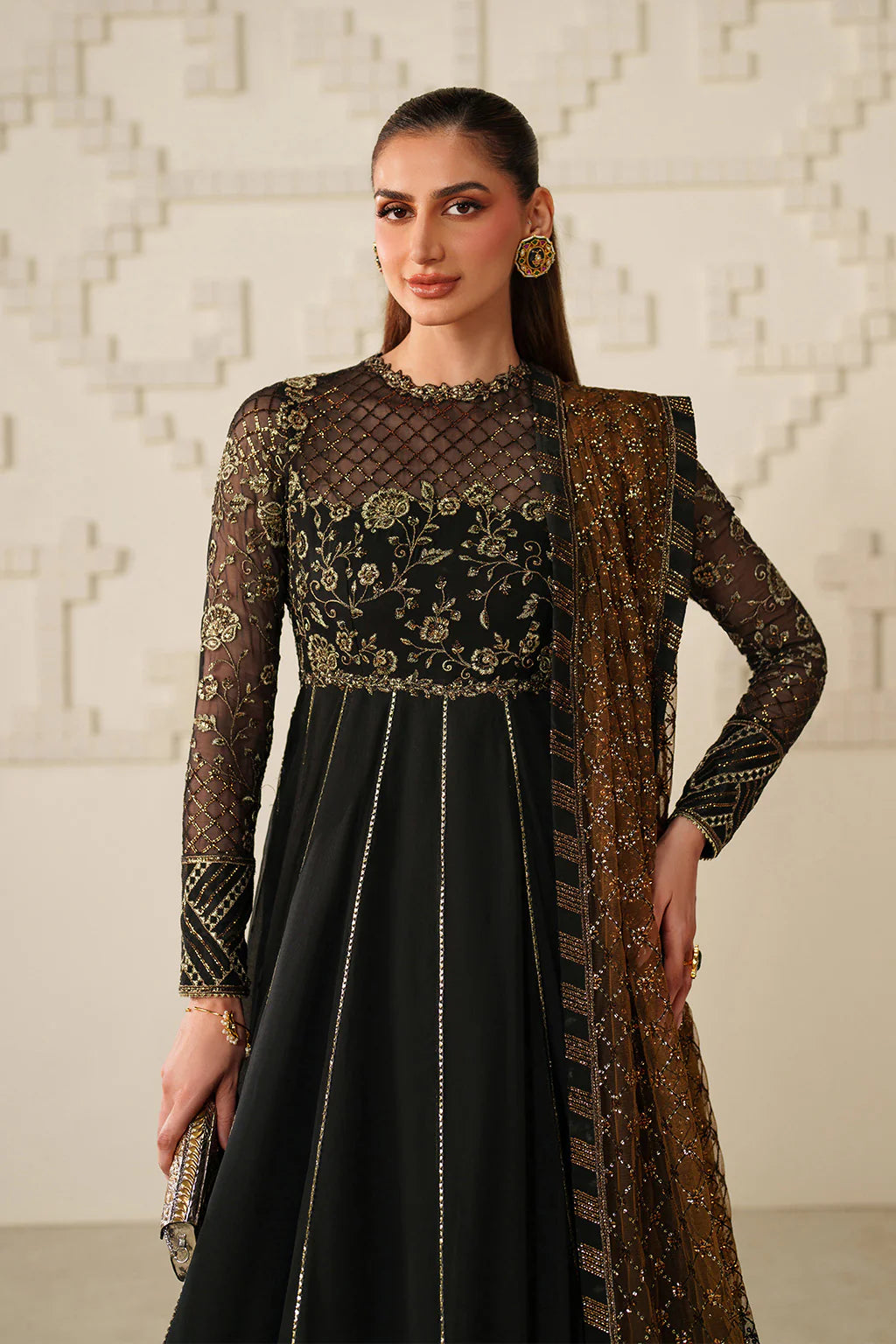 Iznik | Festive Formals | UE-621 Embroidered Chiffon