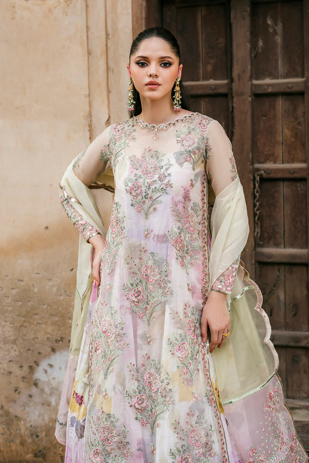 Iznik | Exclusive Formals | UE-320 Printed Raw Silk
