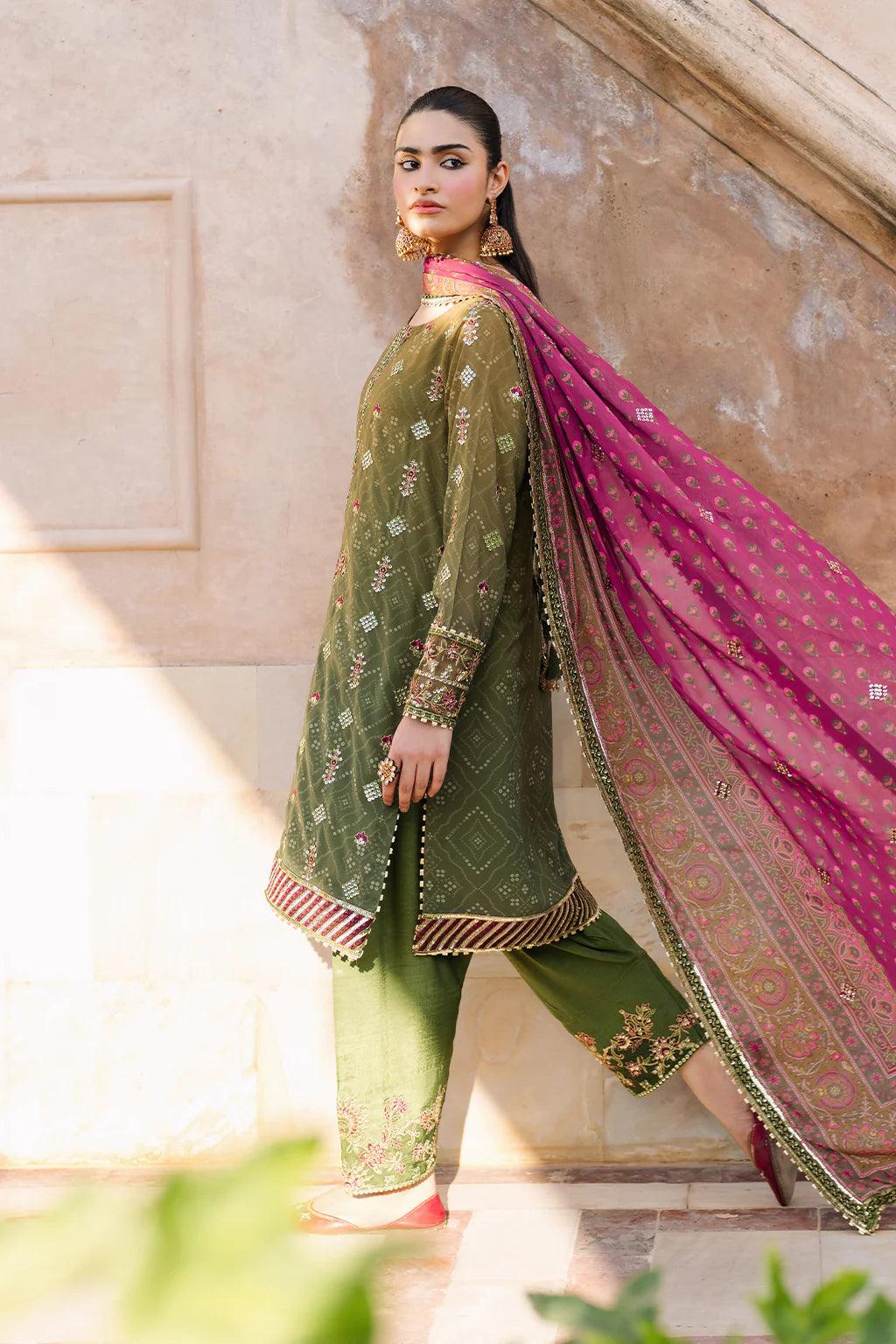 Iznik | Bandhani | UE-329 Embroidered Chiffon