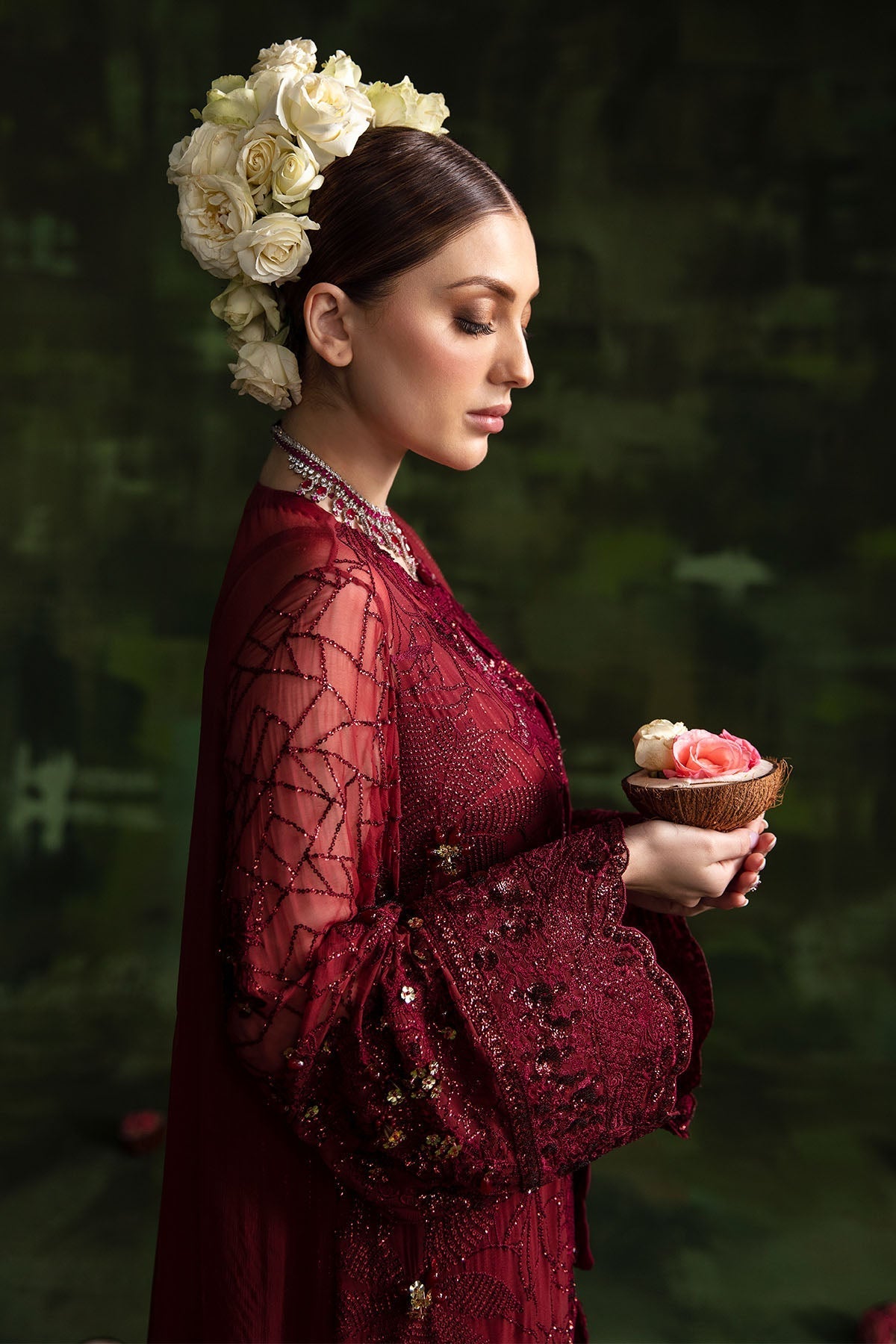Nureh | Luxury Pret Formals | RUSSIAN RED