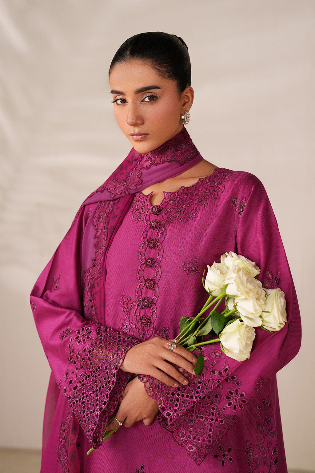 Iznik | Ramadan Edit | UE-593 Embroidered Textured Lawn