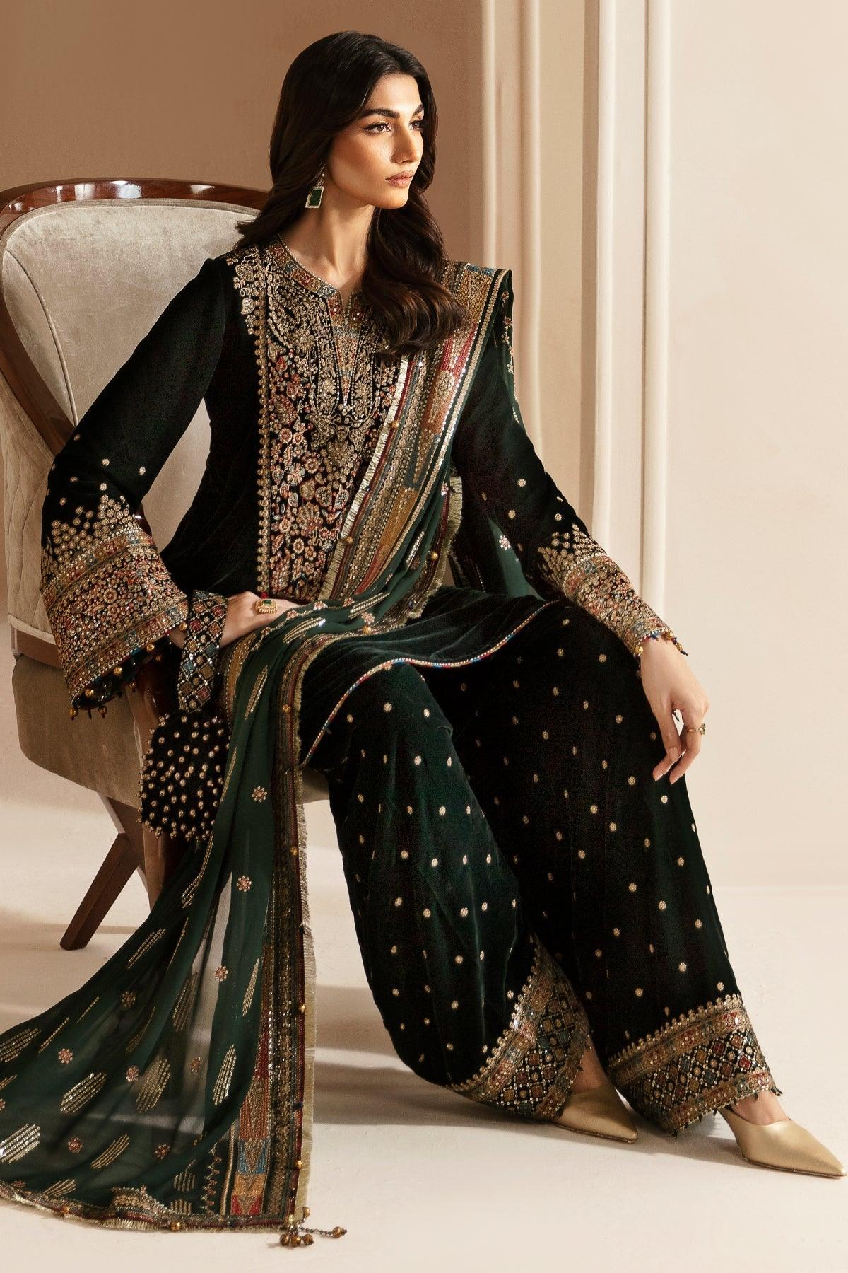 JAZMIN__Embroidered Velvet Formal VF-2025 - House Of Anaya