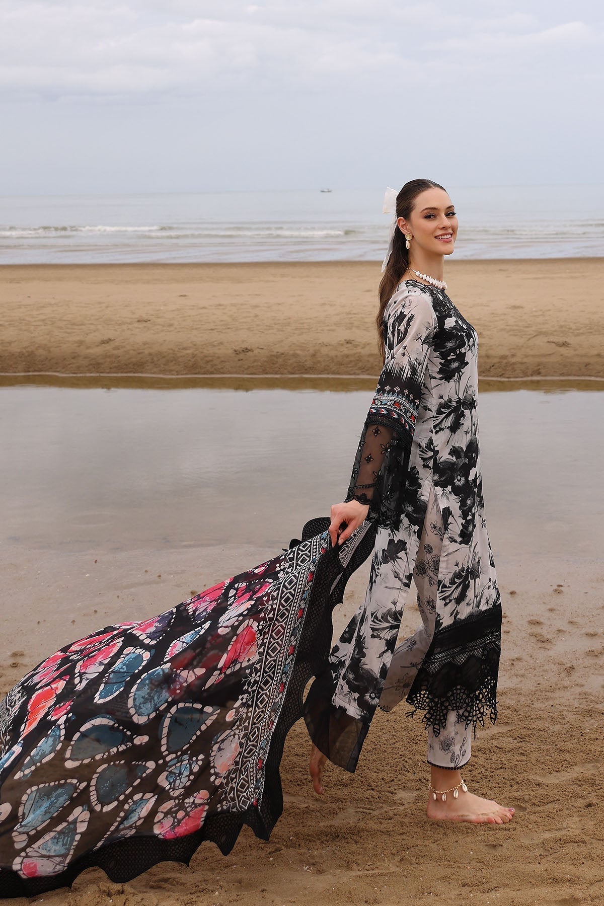 Nureh | Gardenia Embroidered Lawn 25 | NSG-175