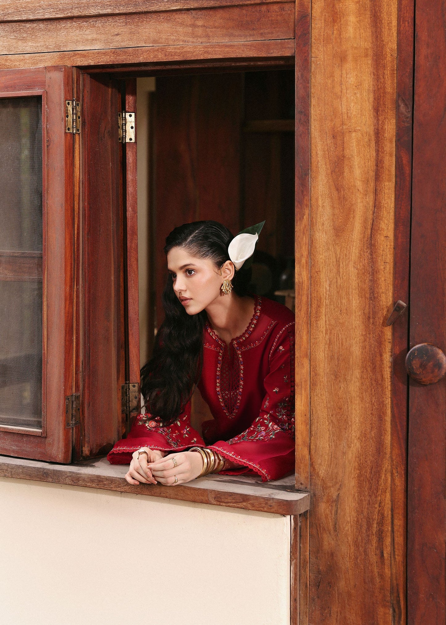 Hussain Rehar | Eid Pret SS 26 | Scarlet