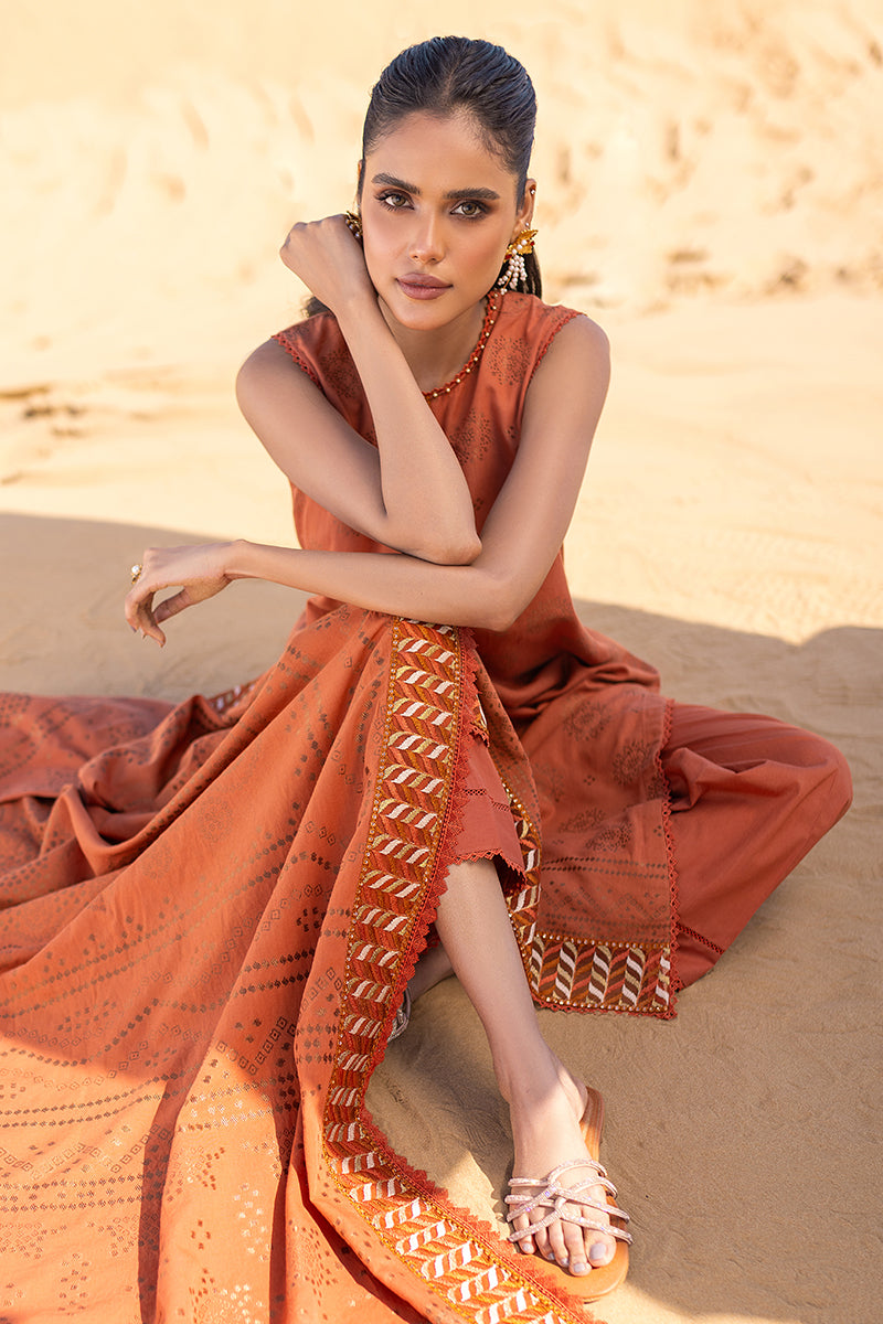 Cross Stitch | Eid Lawn 24 | RUSSET DUSK - House Of Anaya