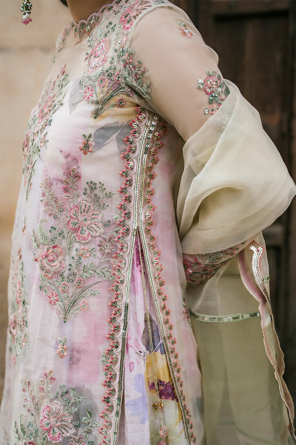 Iznik | Exclusive Formals | UE-320 Printed Raw Silk