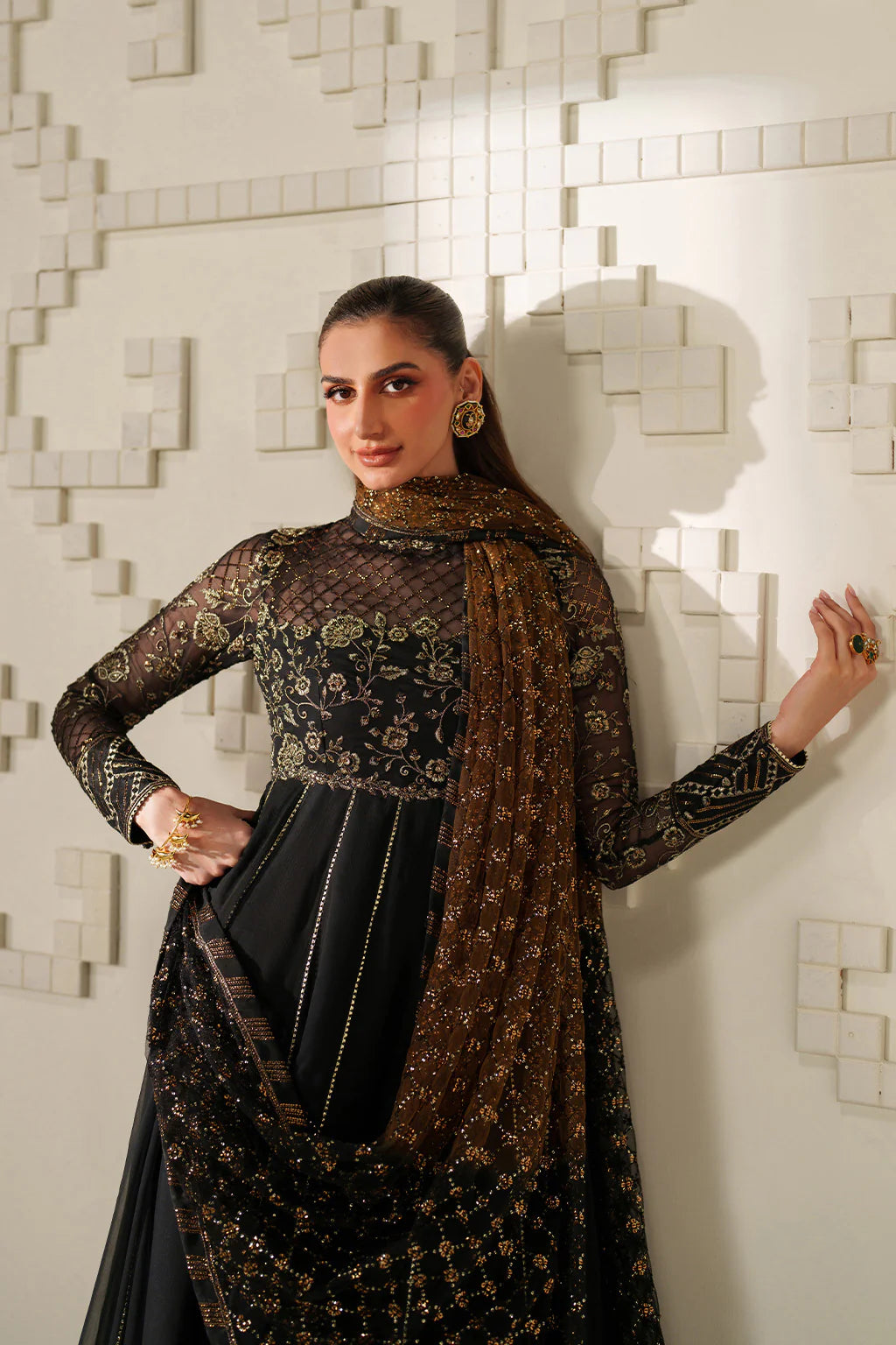 Iznik | Festive Formals | UE-621 Embroidered Chiffon