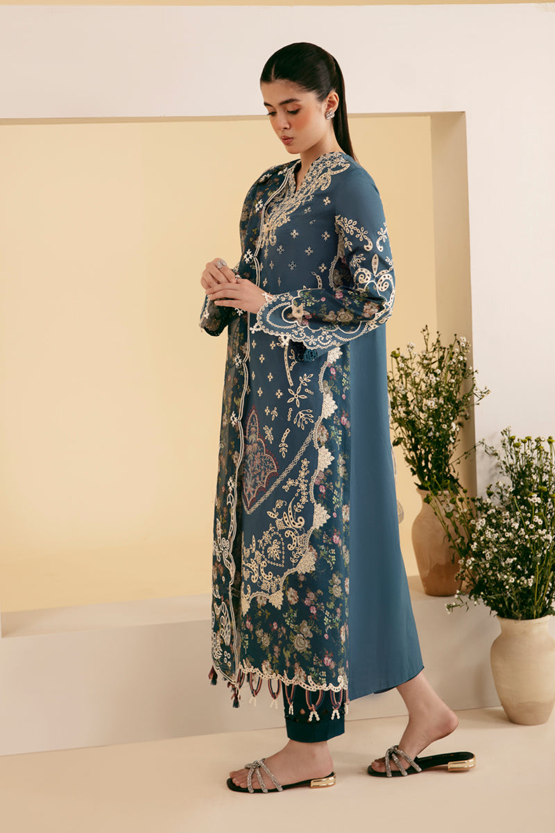Qalamkar | Qlinekari Luxury Lawn | SQ-05 ELA - House Of Anaya