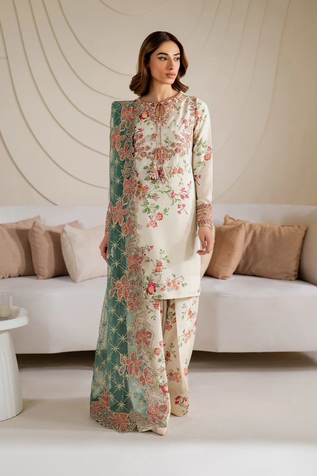 Iznik | Exclusive Formals | UE-411 Printed Silk