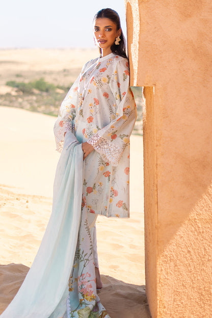 Cross Stitch | Eid Lawn 24 | AQUA GLAZE - House Of Anaya