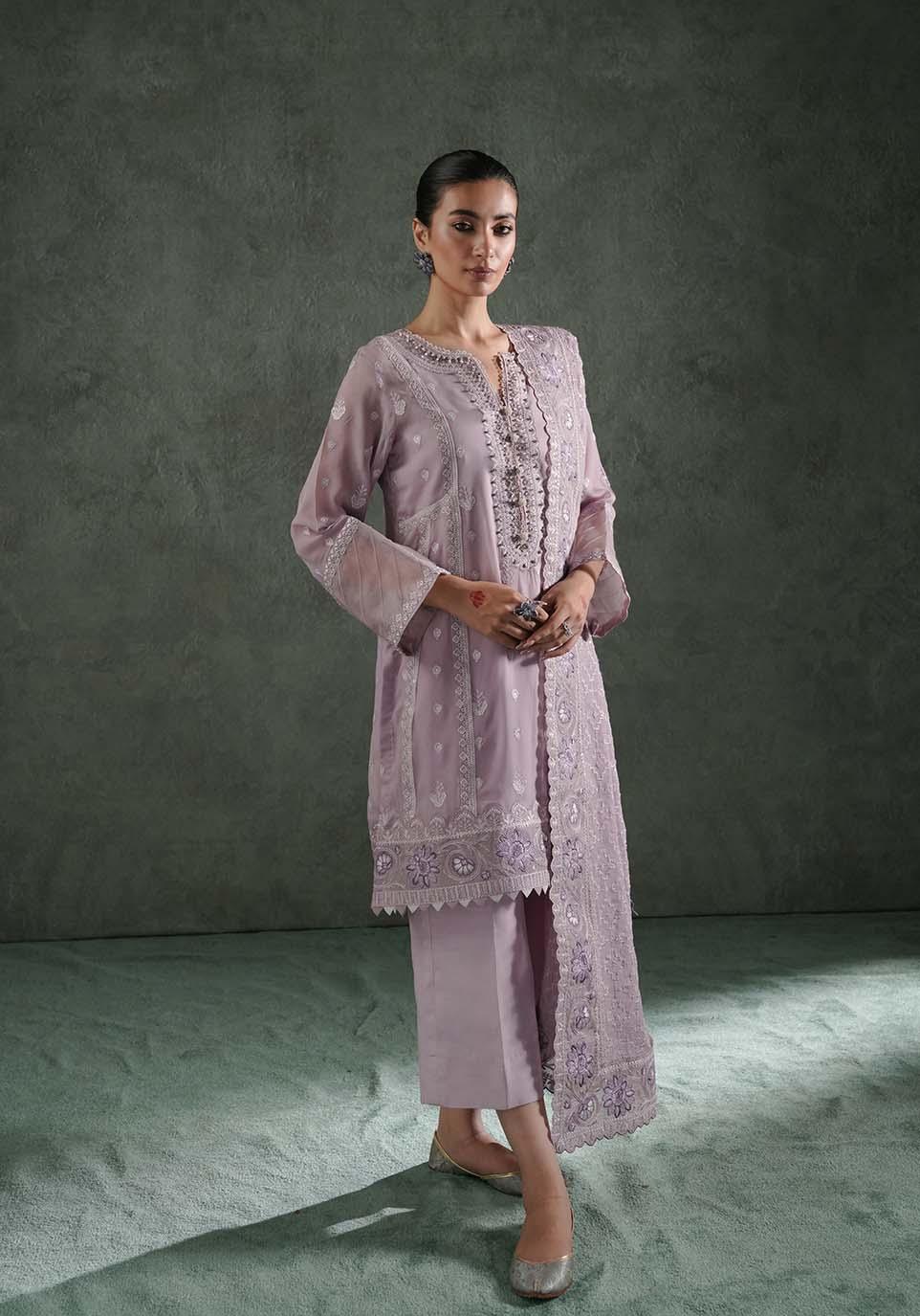 Zarqash | Lakhnawi Festive Chiffon 24 |  ZQL 007B AIZA