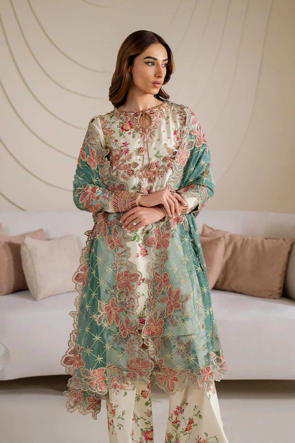 Iznik | Exclusive Formals | UE-411 Printed Silk