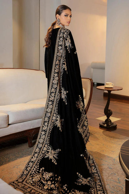 Baroque | EMBROIDERED VELVET SHAWL VS-24 - House Of Anaya