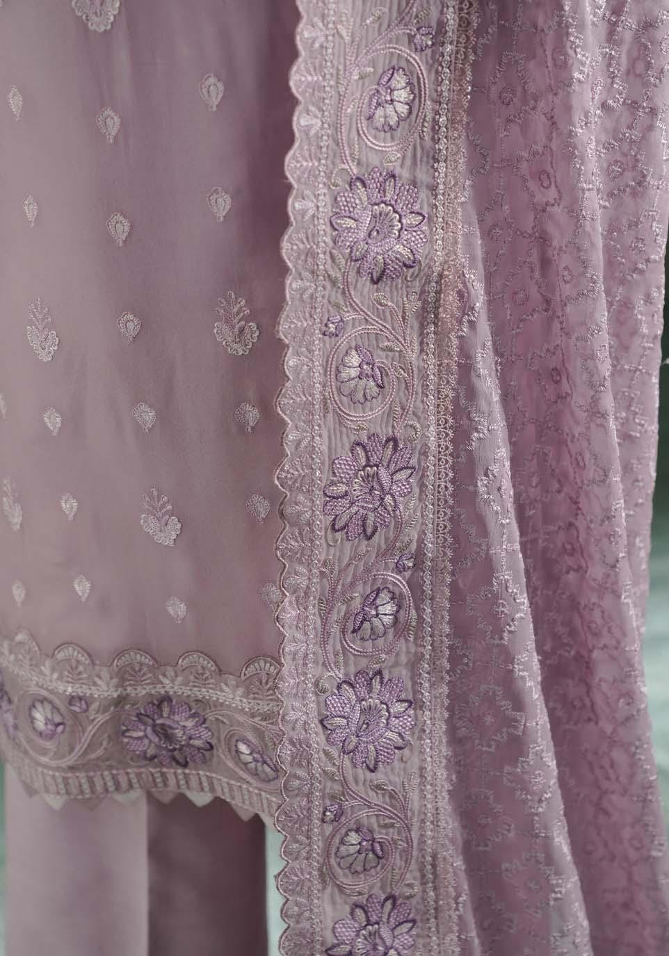 Zarqash | Lakhnawi Festive Chiffon 24 |  ZQL 007B AIZA