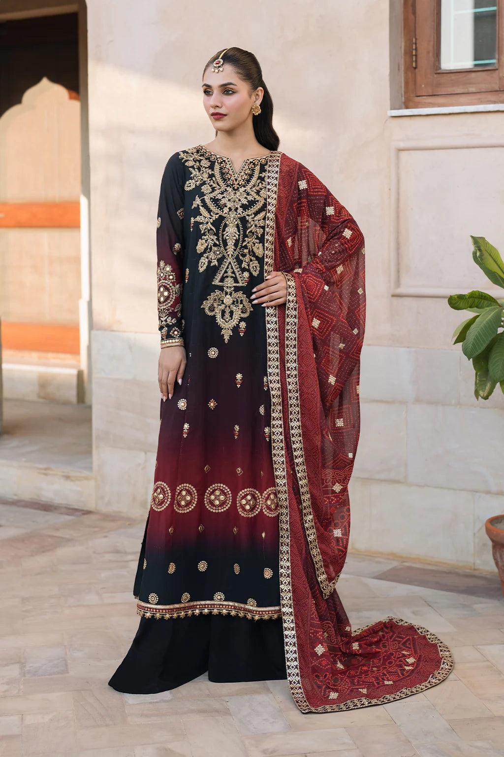 Iznik | Bandhani | UE-330 Embroidered Chiffon