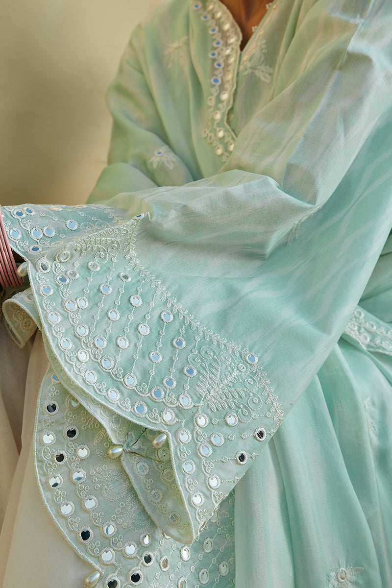 Cross Stitch | Premium Lawn 24 | WHISPER MINT - House Of Anaya