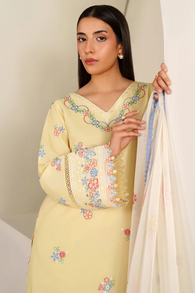 Farasha | Summer Weaves Embroidered lawn'26 | Mellow Canvas