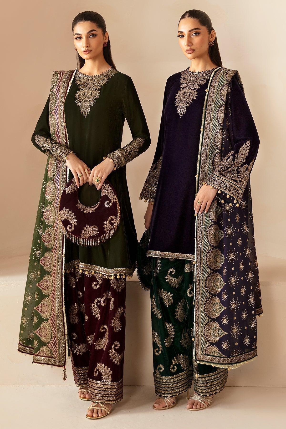 JAZMIN__Embroidered Velvet Formal VF-2029 - House Of Anaya