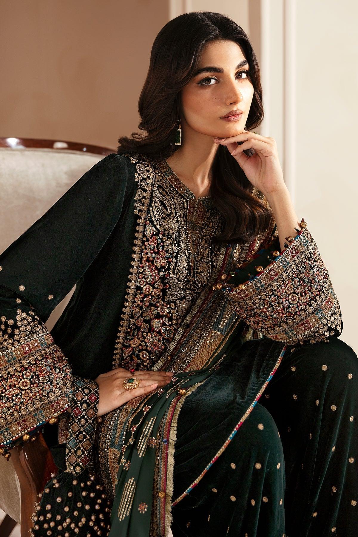 JAZMIN__Embroidered Velvet Formal VF-2025 - House Of Anaya