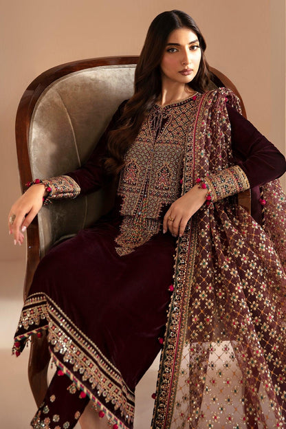 JAZMIN__Embroidered Velvet Formal VF-2022 - House Of Anaya