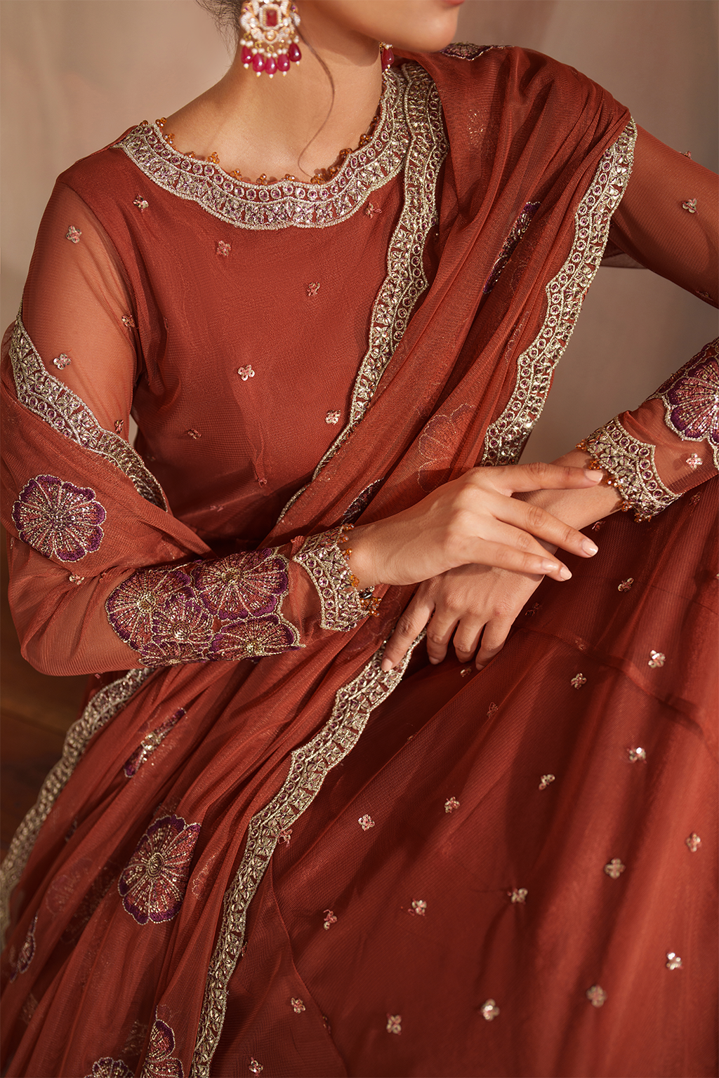 Iznik I Festive Formal I CC-78 Embroidered Net