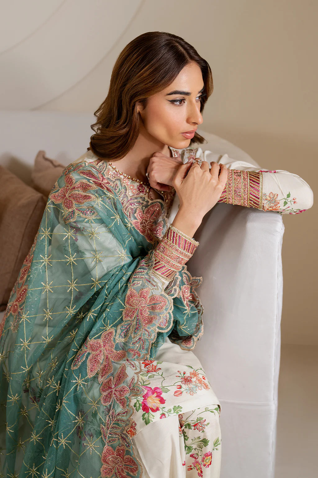 Iznik | Exclusive Formals | UE-411 Printed Silk