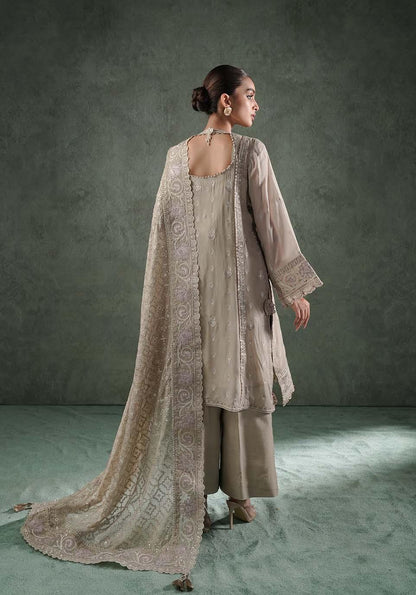 Zarqash | Lakhnawi Festive Chiffon 24 |  ZQL 007A HAZEL