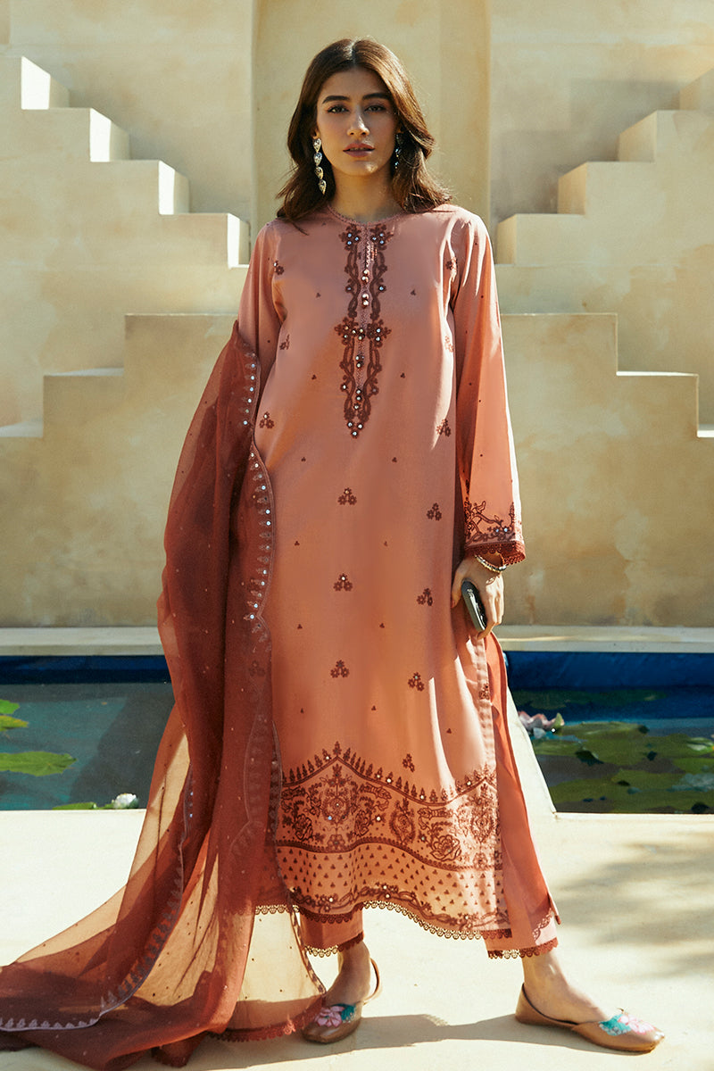 Cross Stitch | Premium Lawn 24 | ARID SAND - House Of Anaya