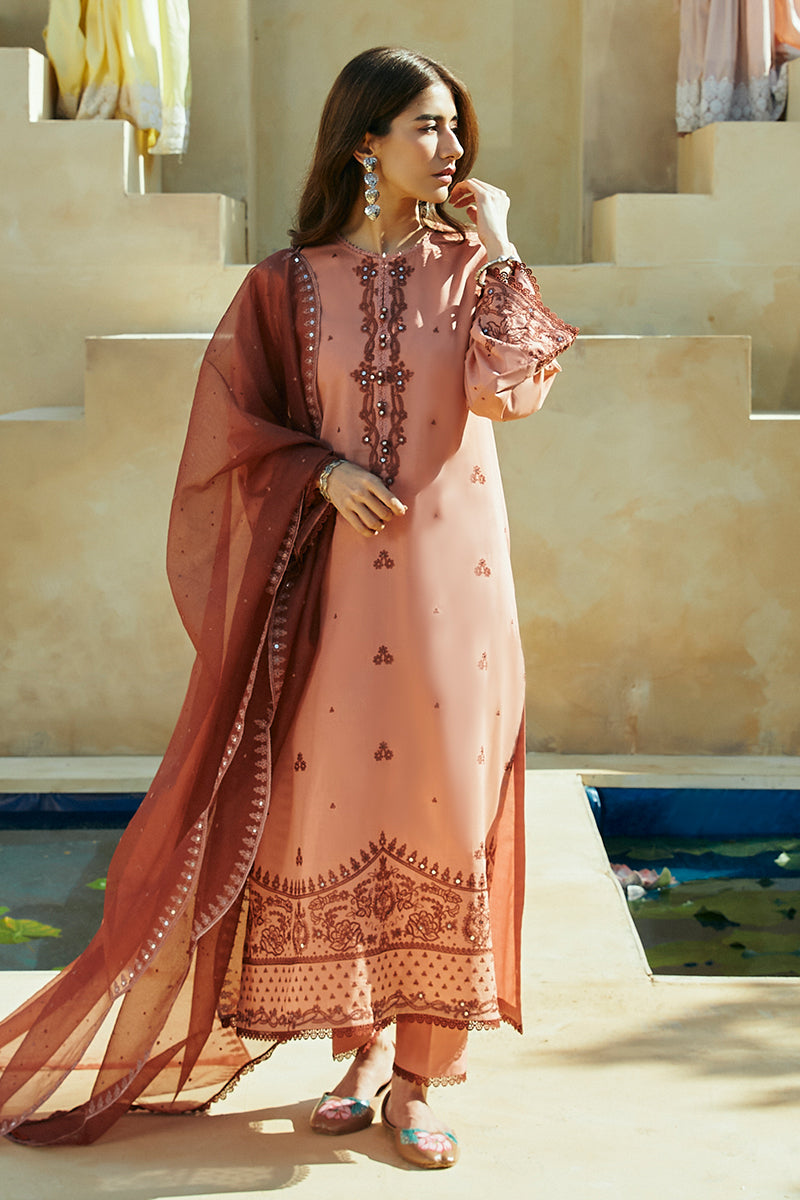 Cross Stitch | Premium Lawn 24 | ARID SAND - House Of Anaya