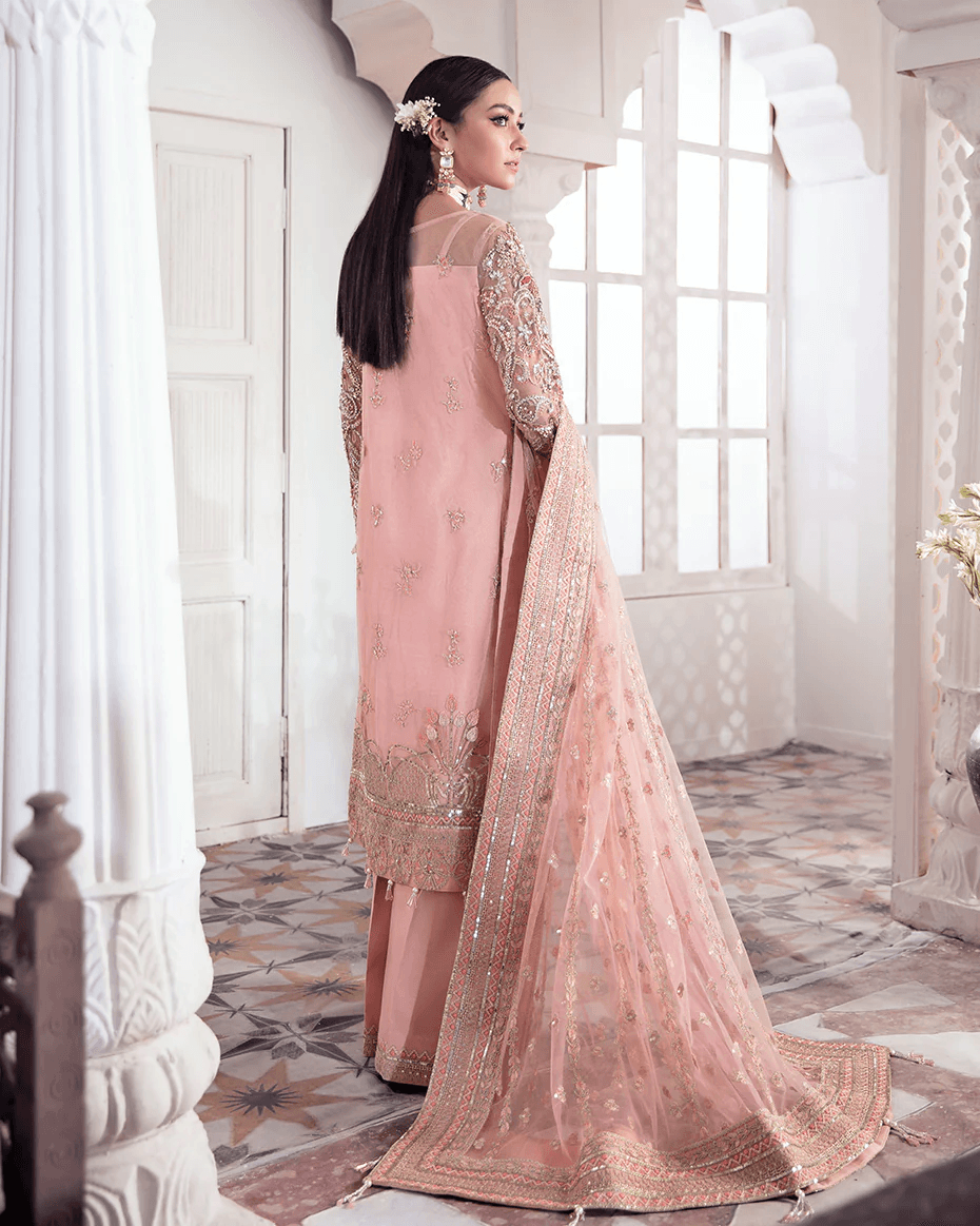 Gulaal - ARJUMAND EMBROIDERED NET 3-PIECE SUIT WS-15 - House Of Anaya