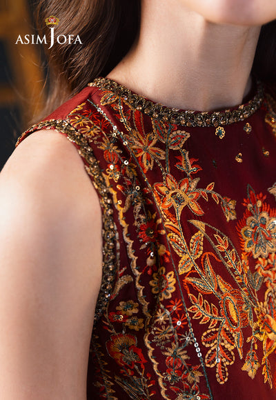 Asim Jofa | Lumiere Formals | AJLFC-05 EMBROIDERED SLUB LAWN