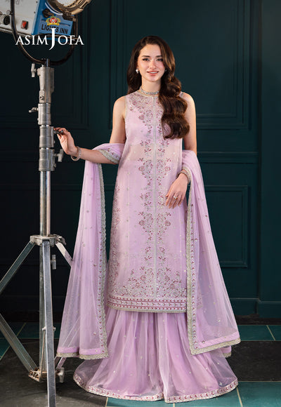 Asim Jofa | Lumiere Formals | AJLFC-09 EMBROIDERED SOFT NET ORGANZA