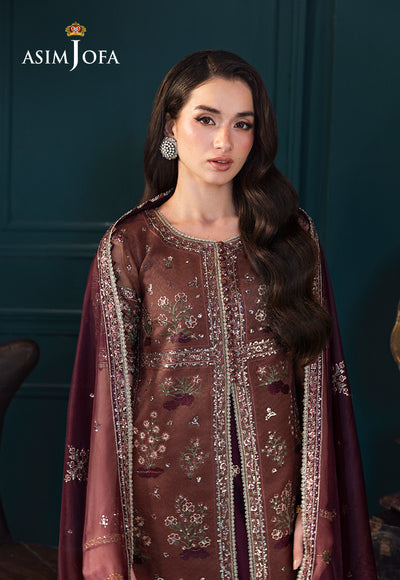 Asim Jofa | Lumiere Formals | AJLFC-08 EMBROIDERED JAVERIA NET