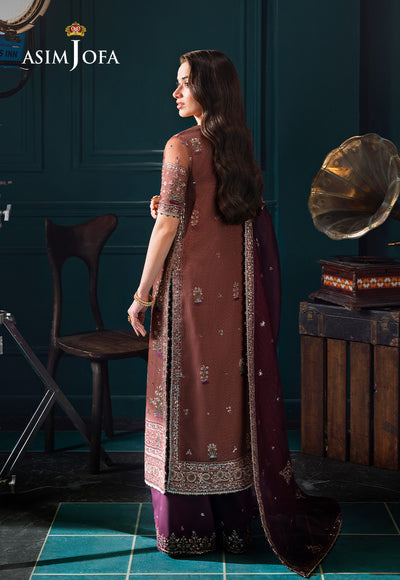 Asim Jofa | Lumiere Formals | AJLFC-08 EMBROIDERED JAVERIA NET
