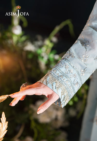 Asim Jofa | Lumiere Formals | AJLFC-01 EMBROIDERED PAPER COTTON