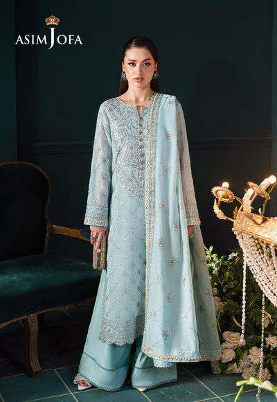 Asim Jofa | Lumiere Formals | AJLFC-01 EMBROIDERED PAPER COTTON