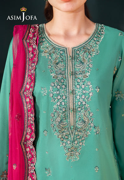 Asim Jofa | Lumiere Formals | AJLFC-04 EMBROIDERED RAW SILK