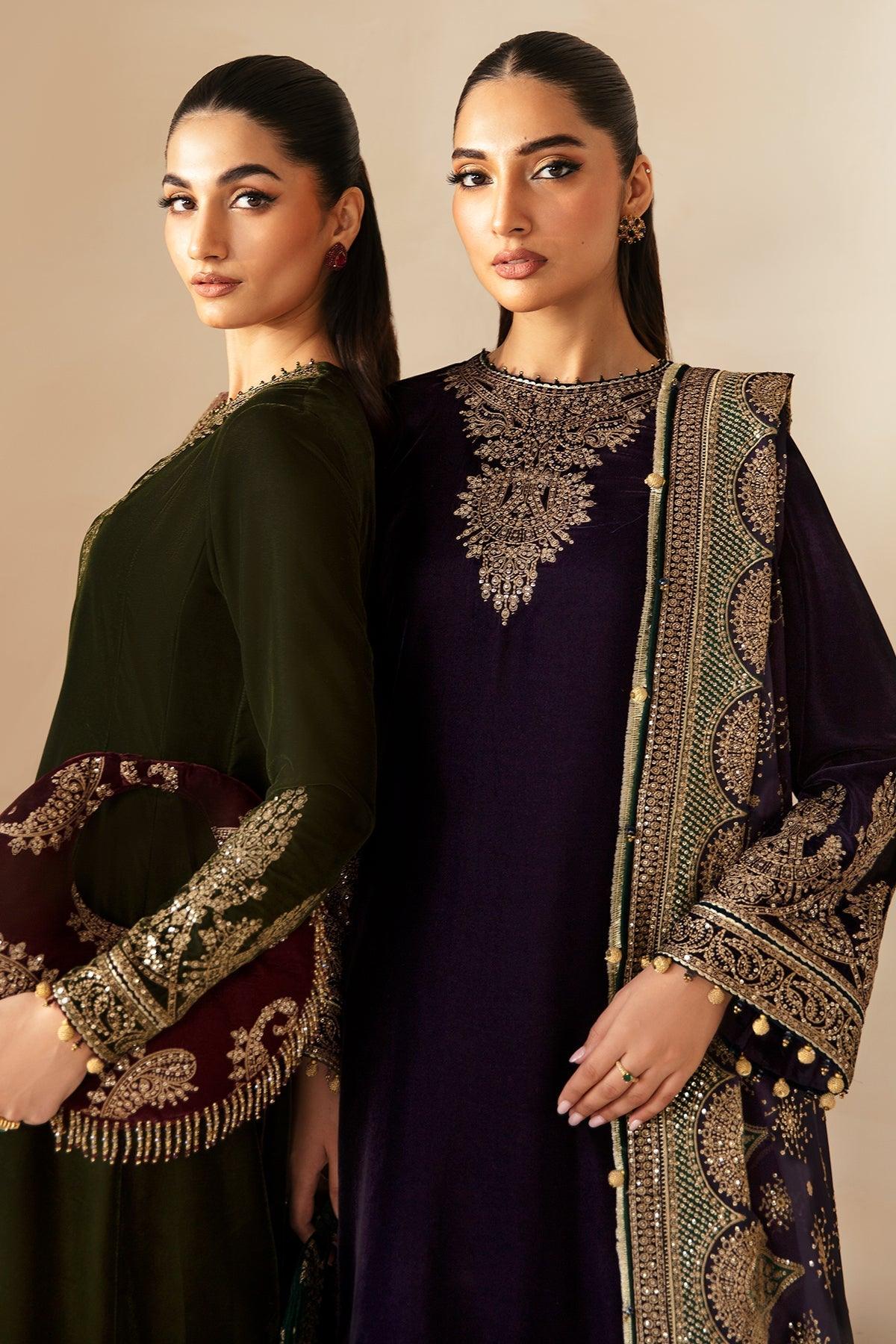 JAZMIN__Embroidered Velvet Formal VF-2030 - House Of Anaya