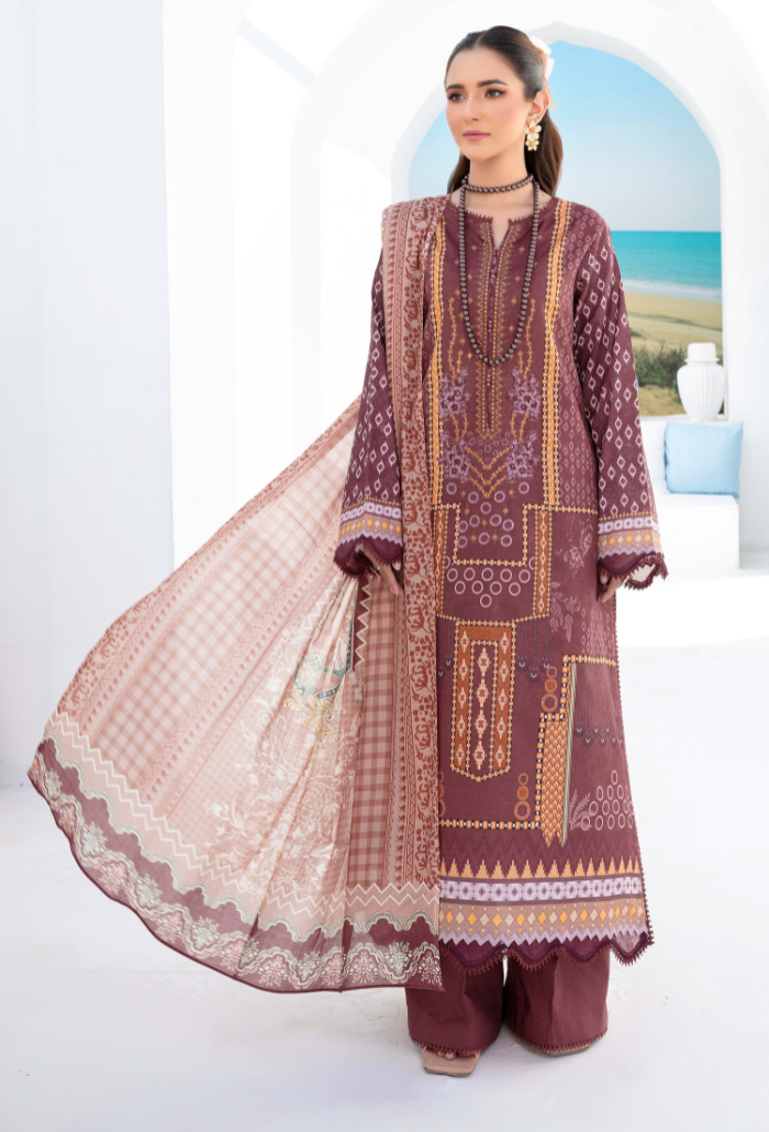 Humdum | Saira Bano Lawn 24 | D07 - House Of Anaya
